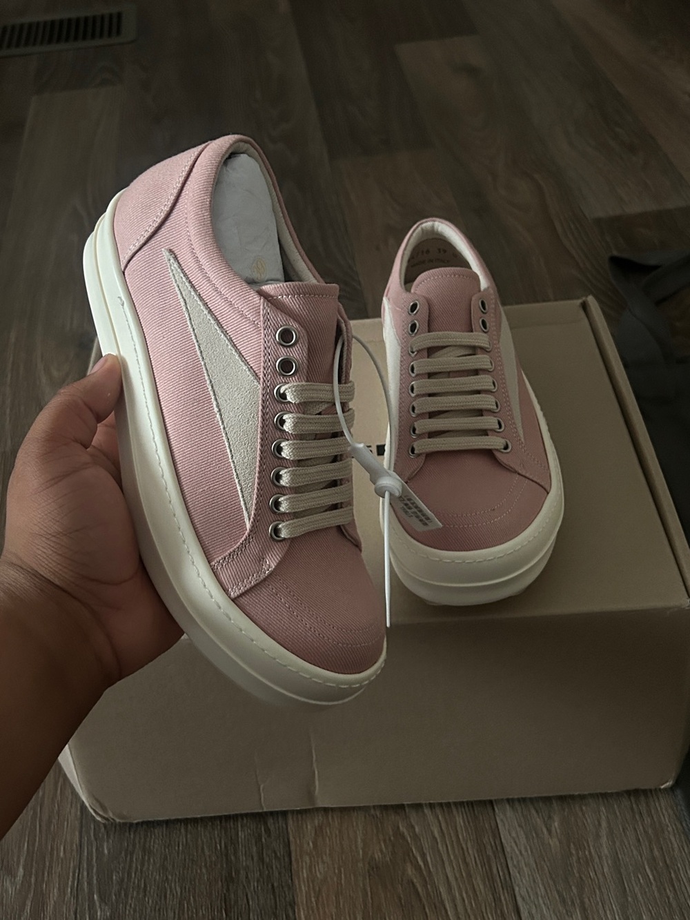 rick owen pink vans female size 6 39 eur or 5.5 - Picture 4 of 8